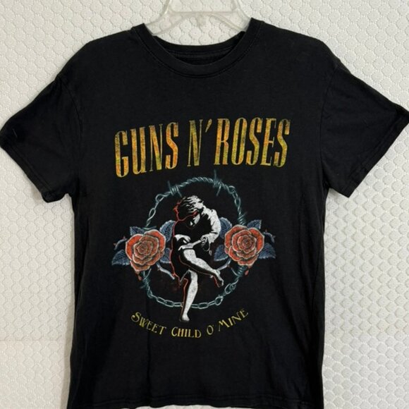 Guns N' Roses Sweet Child O' Mine Cotton T Shirt  Black & Graphic Design Sz M - Picture 1 of 4